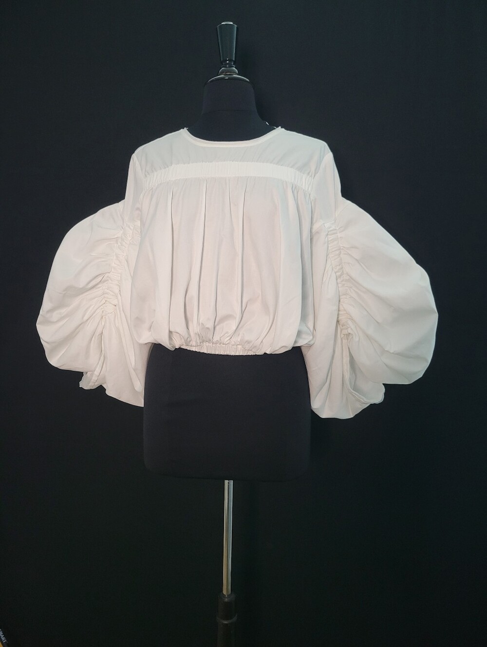 Aje Cropped White Cotton Top